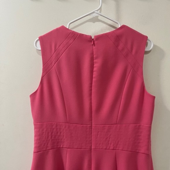 Kasper Separates Pink Sleeveless Zipper Closure Poly Blend Sheath Dress Sz 10 - Picture 4 of 14